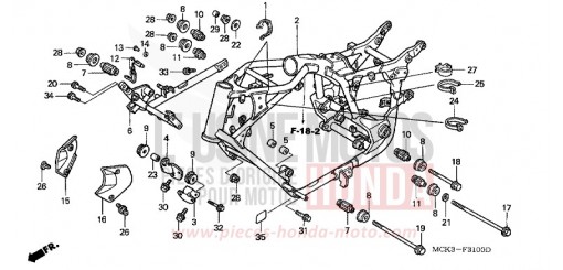 FRAME BODY VT1100C22 de 2002